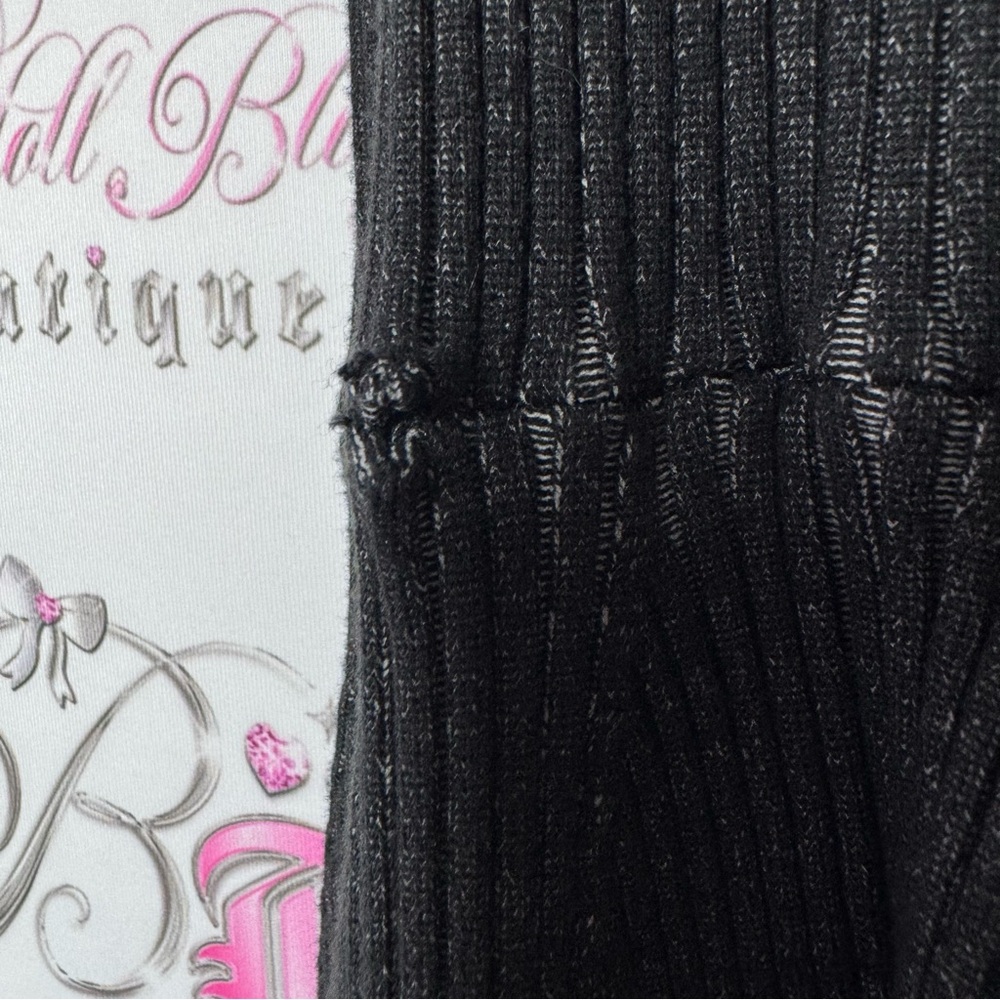Victoria secret dress black grey stretchy ribbed tiered ruffle bottom *flaws* - Picture 10 of 13